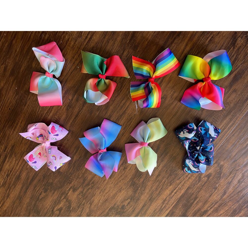8 medium hair bows